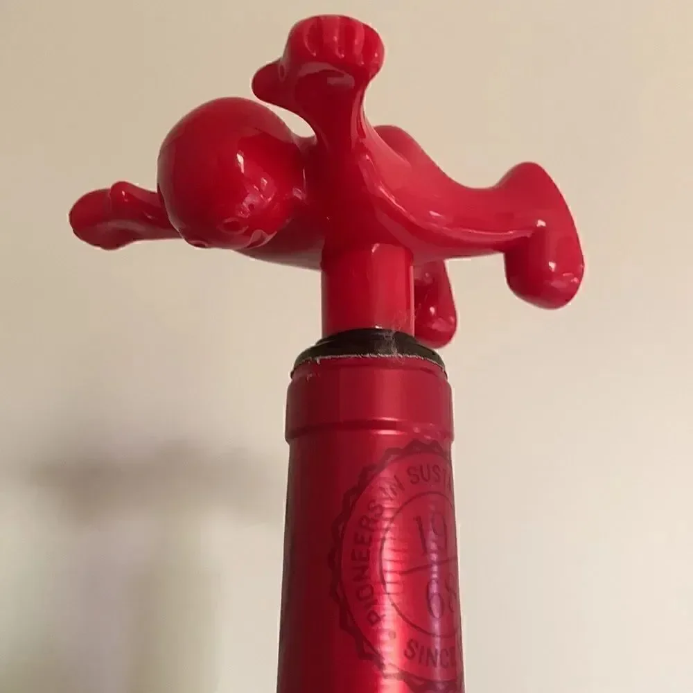 Wine Bottle Stopper Cork Happy Red Fellow Plastic
